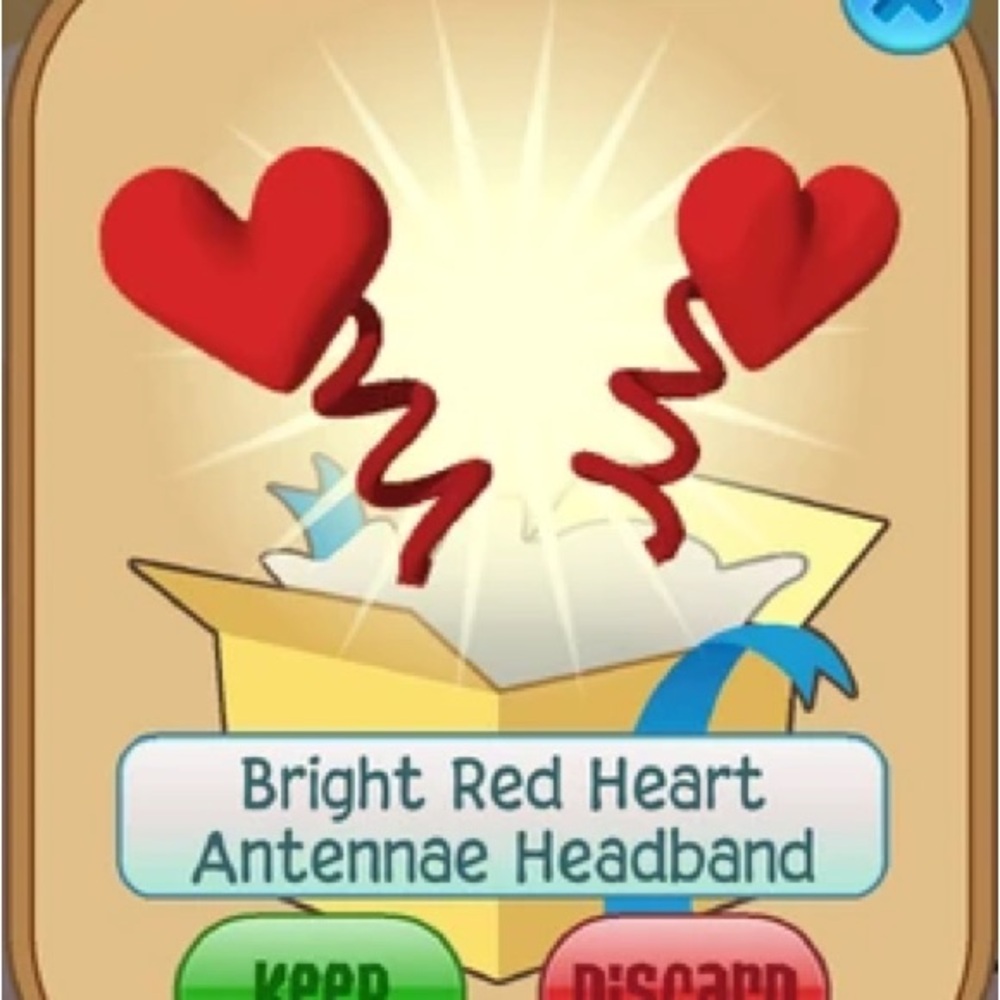 *READ DESC B4 BUYING* ANIMAL JAM CLASSIC NON MENBER RED HEART HEADBAND